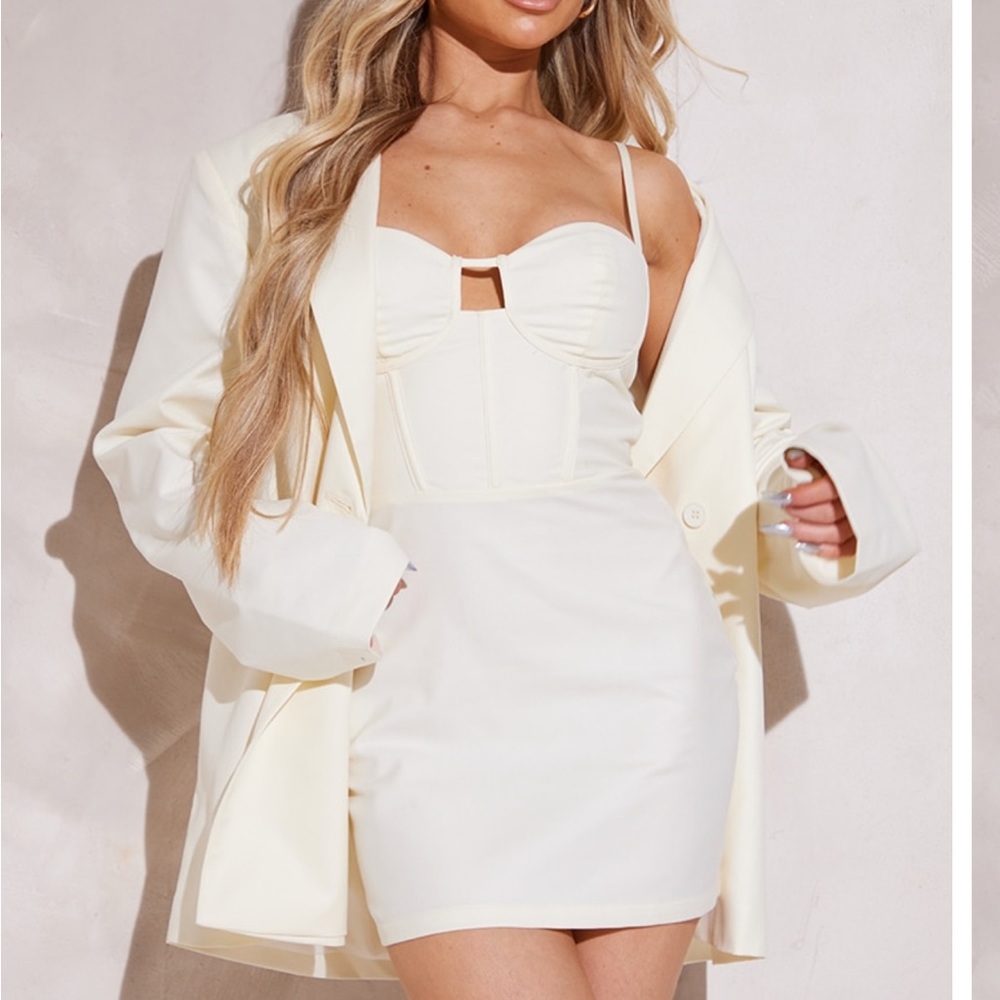 PLT Mini Cream Corset Dress // NWT // $17 // very cute and cheeky